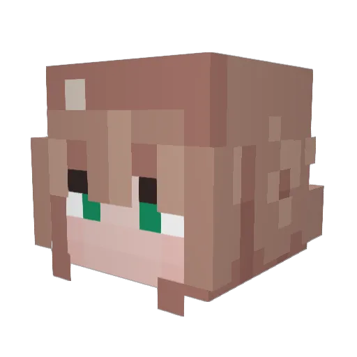 DianeModiste Minecraft avatar head, 3D render