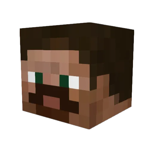 Dianik Minecraft avatar head, 3D render