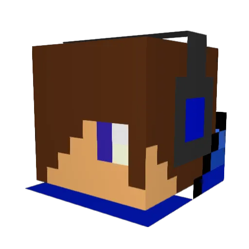 Dianjon Minecraft avatar head, 3D render