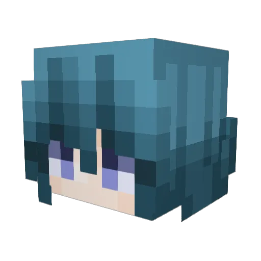 Diannahh Minecraft avatar head, 3D render
