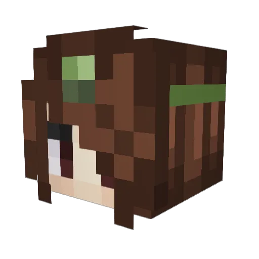 DianoBrando Minecraft avatar head, 3D render