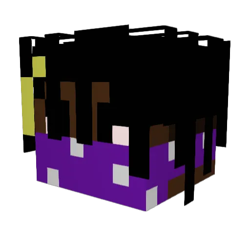 Dianoee Minecraft avatar head, 3D render