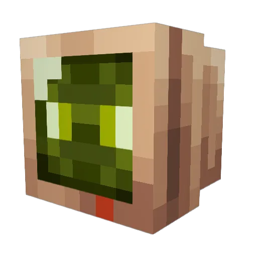 Diansu Minecraft avatar head, 3D render