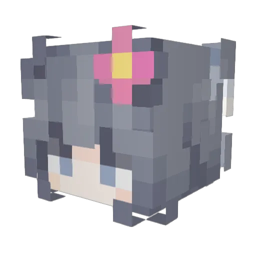 Dianxin Minecraft avatar head, 3D render