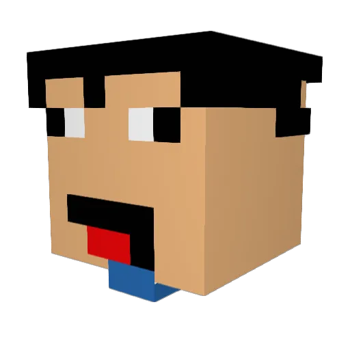 Diaper_daddy Minecraft avatar head, 3D render