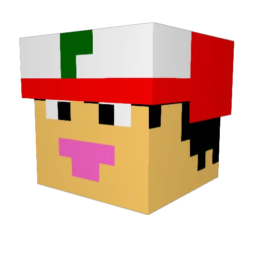Diarko Minecraft avatar head, 3D render