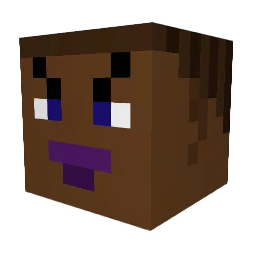 Diarraniel Minecraft avatar head, 3D render