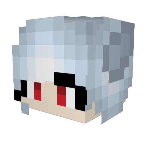Diaru_ Minecraft avatar head, 3D render