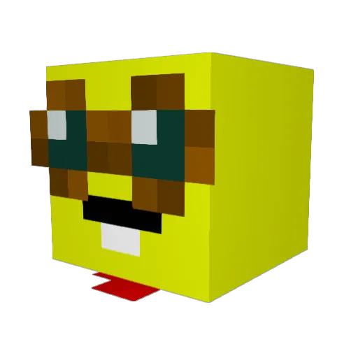 Diasoronus Minecraft avatar head, 3D render