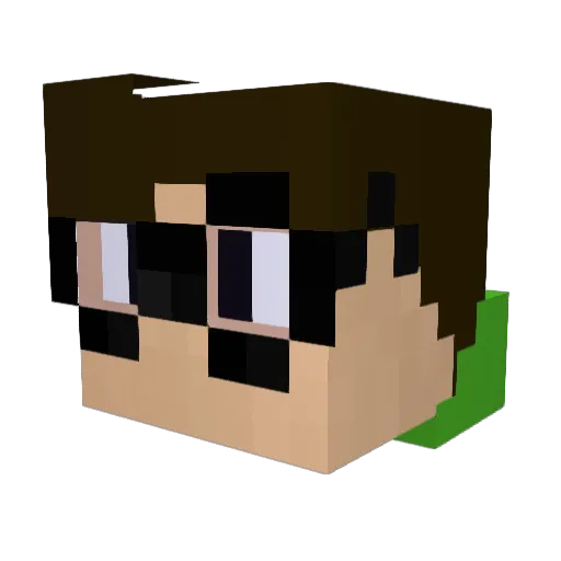 Diasziin Minecraft avatar head, 3D render