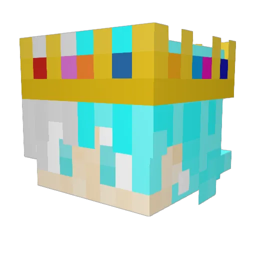 Diatimes Minecraft avatar head, 3D render