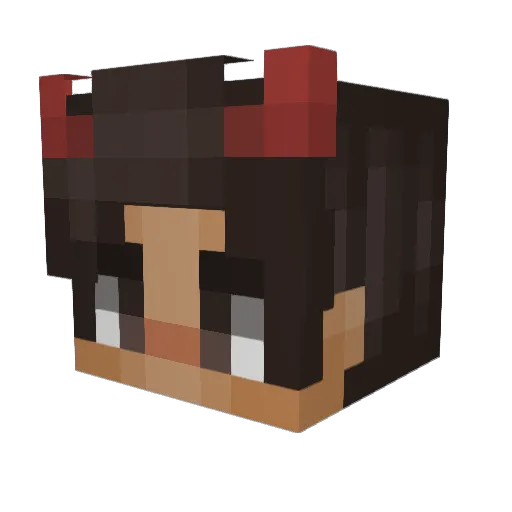 Diav Minecraft avatar head, 3D render