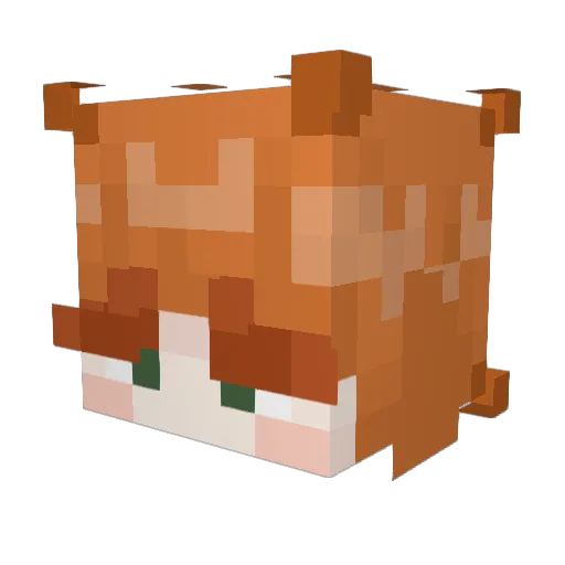 Diavolinka Minecraft avatar head, 3D render