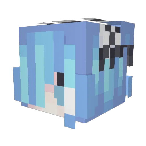 Diavolo7 Minecraft avatar head, 3D render