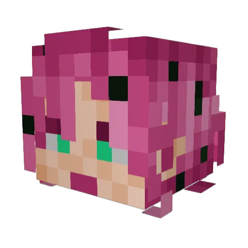Diavoloabdu Minecraft avatar head, 3D render