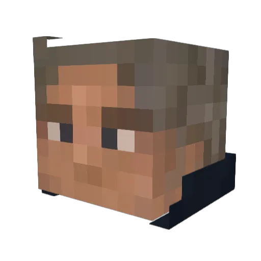 Diaxsss Minecraft avatar head, 3D render