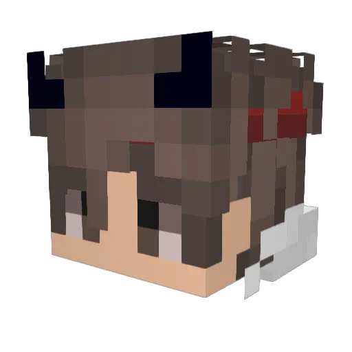 DiazH Minecraft avatar head, 3D render