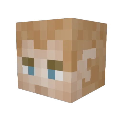 DiazPK Minecraft avatar head, 3D render