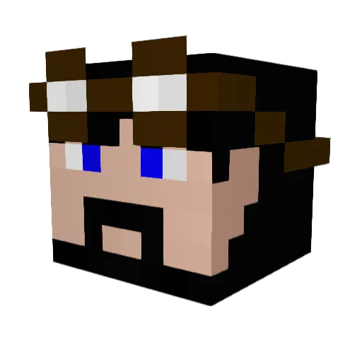 Diazmos Minecraft avatar head, 3D render