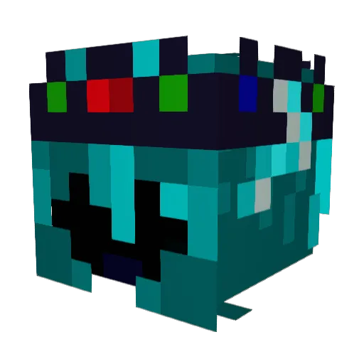 Dibadoo Minecraft avatar head, 3D render