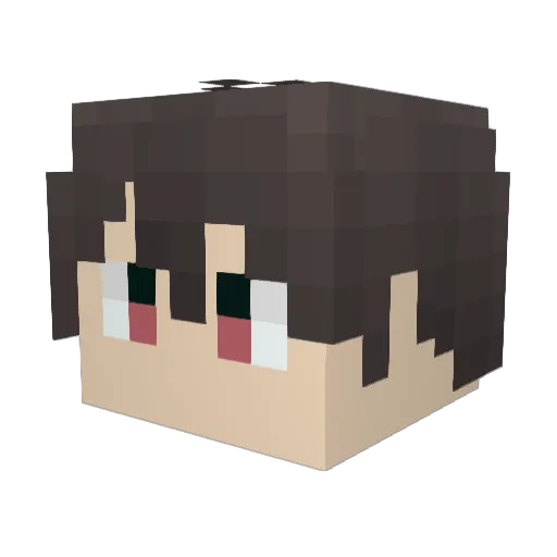 Dibarss Minecraft avatar head, 3D render