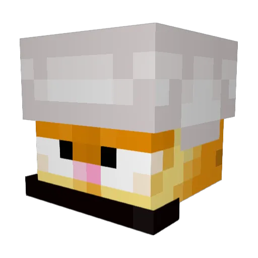Dibbles3 Minecraft avatar head, 3D render