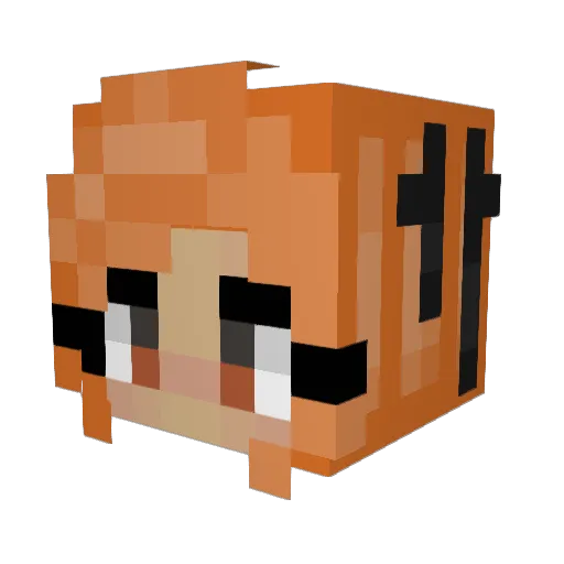 Dibooo Minecraft avatar head, 3D render