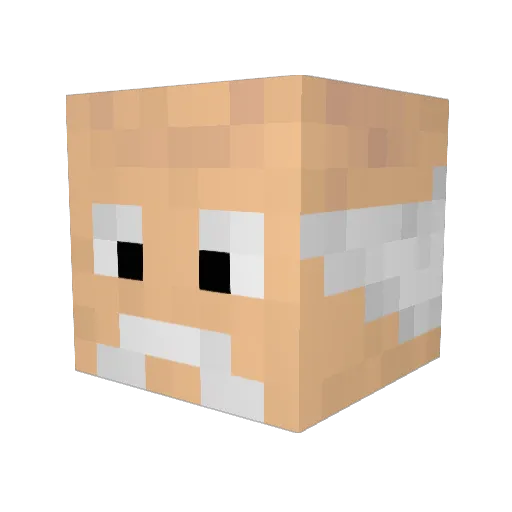 DicGripper Minecraft avatar head, 3D render