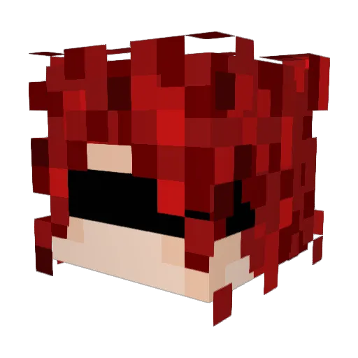 Dice027 Minecraft avatar head, 3D render