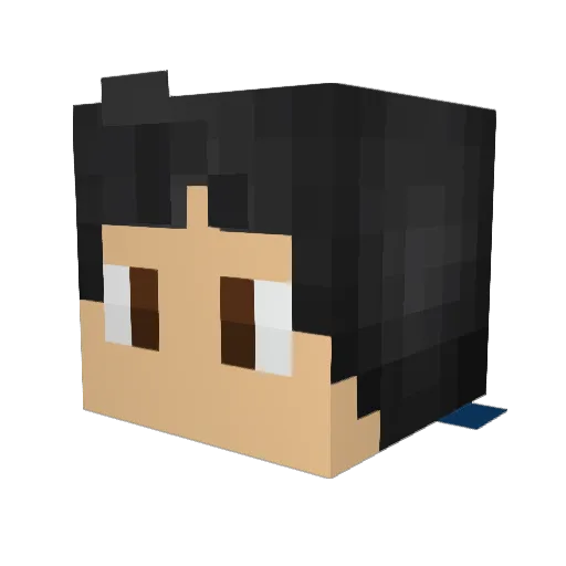 Dice506 Minecraft avatar head, 3D render