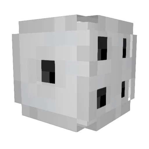 DiceQube Minecraft avatar head, 3D render