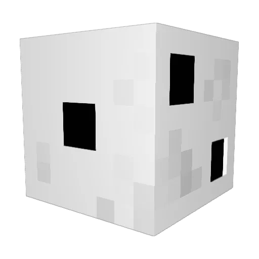 Dice_1 Minecraft avatar head, 3D render