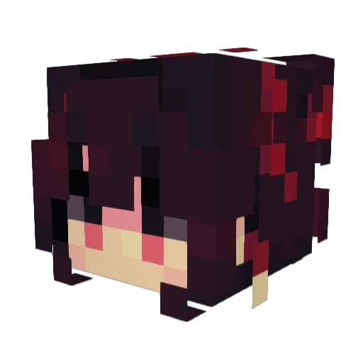 DicedTea Minecraft avatar head, 3D render