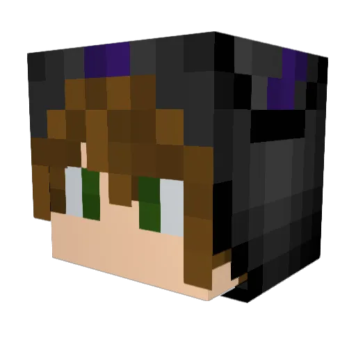 Dicetoo Minecraft avatar head, 3D render