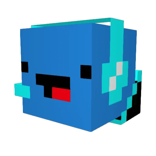 Dicey8 Minecraft avatar head, 3D render