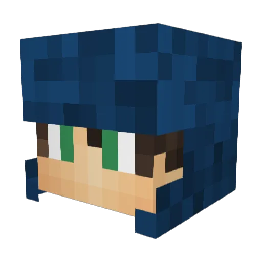 DiceyBeowulf Minecraft avatar head, 3D render