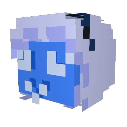 DiceyGeist Minecraft avatar head, 3D render