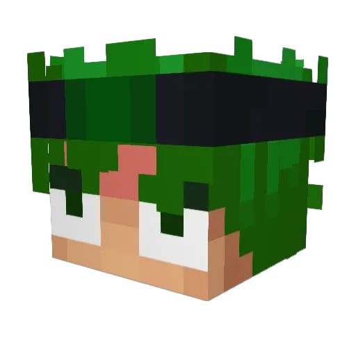 Dichavey Minecraft avatar head, 3D render