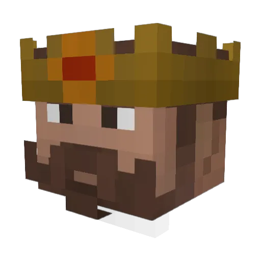 DickFitForAKing Minecraft avatar head, 3D render