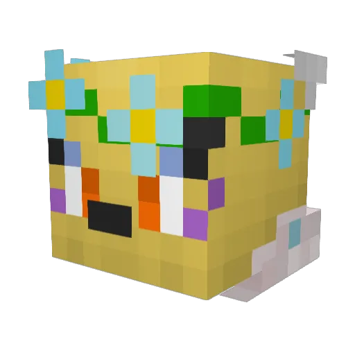 Diclo_ Minecraft avatar head, 3D render
