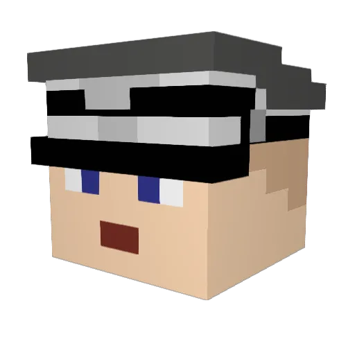 DictatorNova Minecraft avatar head, 3D render