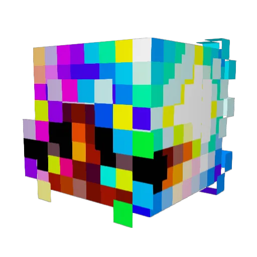 Dictionthief Minecraft avatar head, 3D render
