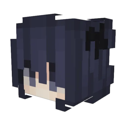 Dicture Minecraft avatar head, 3D render