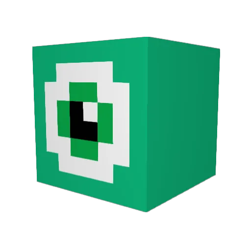 Dicuim Minecraft avatar head, 3D render