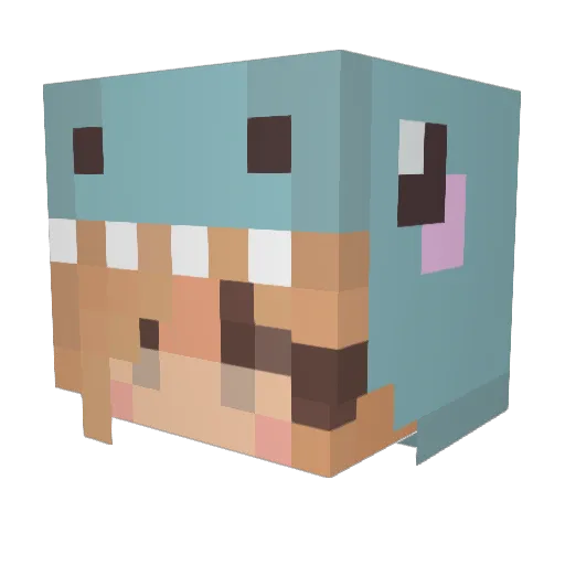 DidaFrida Minecraft avatar head, 3D render