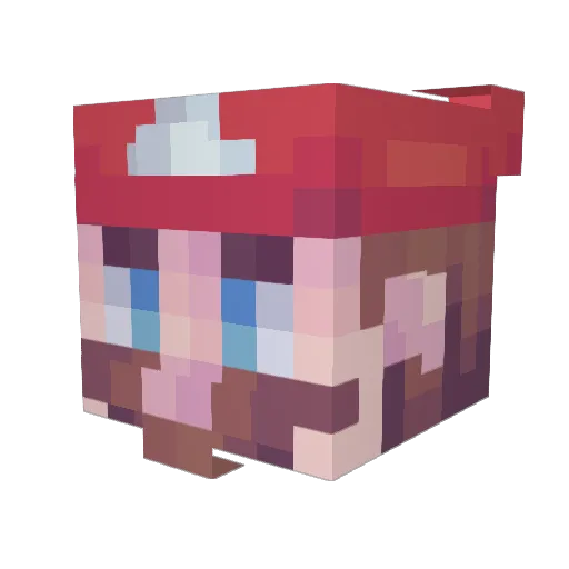 Didashkiq Minecraft avatar head, 3D render