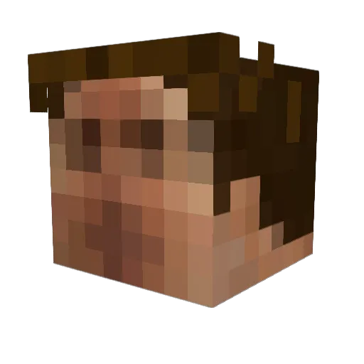 Diddahh Minecraft avatar head, 3D render