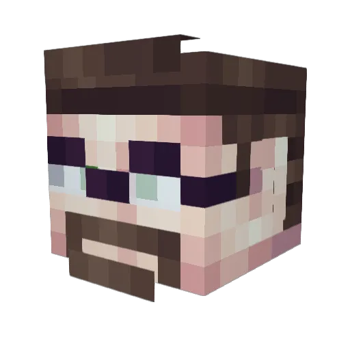 Diddly68 Minecraft avatar head, 3D render
