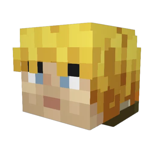 Diddly_Dangmin Minecraft avatar head, 3D render