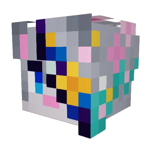 DiddyKitty746 Minecraft avatar head, 3D render